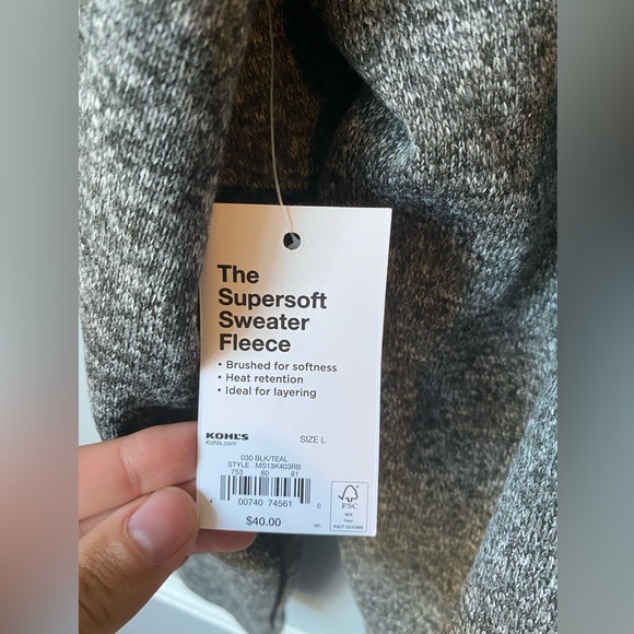 Sonoma Fleece Snap T Pullover Sweater - Picture 4 of 4